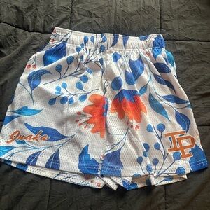 Inaka Power Blue and White Patterned Shorts